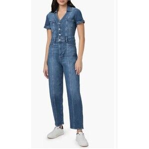 NWT Paige Alexis Denim Jumpsuit Women’s Size 4 Blue Vintage Wash Short Sleeve